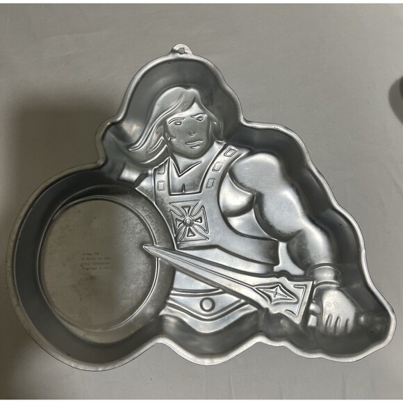VTG 1983 Wilton He-Man Birthday Cake Pan Mold 2105-3184 Masters of the Universe - Picture 2 of 7